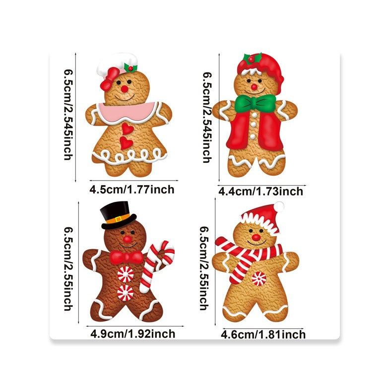 Set 12 Decoratiuni de Craciun din Lemn, Flippy, cu Snur pentru Agatare in Brad, Model Prajituri, Dimensiuni Diferite, 2