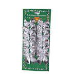 Set 12 Fundite pentru Brad, Flippy, 5.5 cm, din Poliester, Argintiu