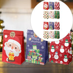 Set 12 Pungi de Cadou, Flippy, Tema Craciun, cu Motive Festive, 12 Stickere Incluse, 22 x 12 x 8 cm, din Hartie,