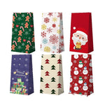 Set 12 Pungi de Cadou, Flippy, Tema Craciun, cu Motive Festive, 12 Stickere Incluse, 22 x 12 x 8 cm, din Hartie,