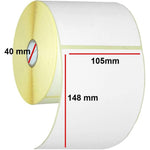Set 12 Role Etichete Autoadezive Termice 105x148mm, 400 Etichete/Rola, pentru AWB