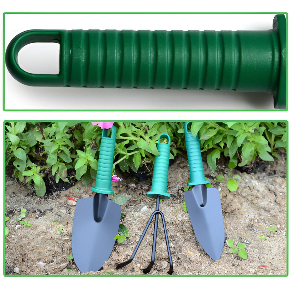 Set 12 Unelte de Gradina, Flippy, pentru Plantare Prelucrare Sol si Ingrijire Plante, Material PVC si Cardboard, Cutie