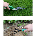 Set 12 Unelte de Gradina, Flippy, pentru Plantare Prelucrare Sol si Ingrijire Plante, Material PVC si Otel, Cutie