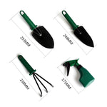 Set 12 Unelte de Gradina, Flippy, pentru Plantare Prelucrare Sol si Ingrijire Plante, Material PVC si Otel, Cutie