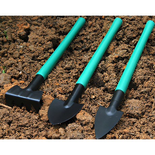 Set 12 Unelte de Gradina, Flippy, pentru Plantare Prelucrare Sol si Ingrijire Plante, Material PVC si Otel, Cutie