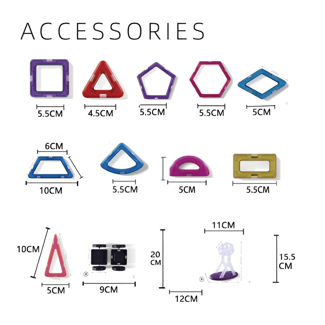Set 148 Piese Magnetice de Constructie, Flippy, Piese Medii, Magnetic Blocks, Forme Geometrice, 3 Ani, ABS, Magnet, 25