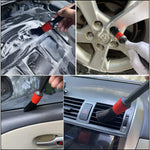 Set 15 Accesorii pentru Curatare Auto, Flippy, din PP si Microfibra, Interior/Exterior, 30 x 24 x 12 cm, Albastru/Negru