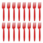 Set 16 Furculite de Unica Folosinta, Flippy, din Plastic, 15 cm, Rosu