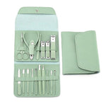 Set 16 Piese de Ingrijire Cosmetica, Flippy, pentru Manichiura, Pedichiura, Fata, Geanta Organizatoare din Piele