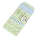 Set 16 Piese de Ingrijire Cosmetica, Flippy, pentru Manichiura, Pedichiura, Fata, Geanta Organizatoare din Piele