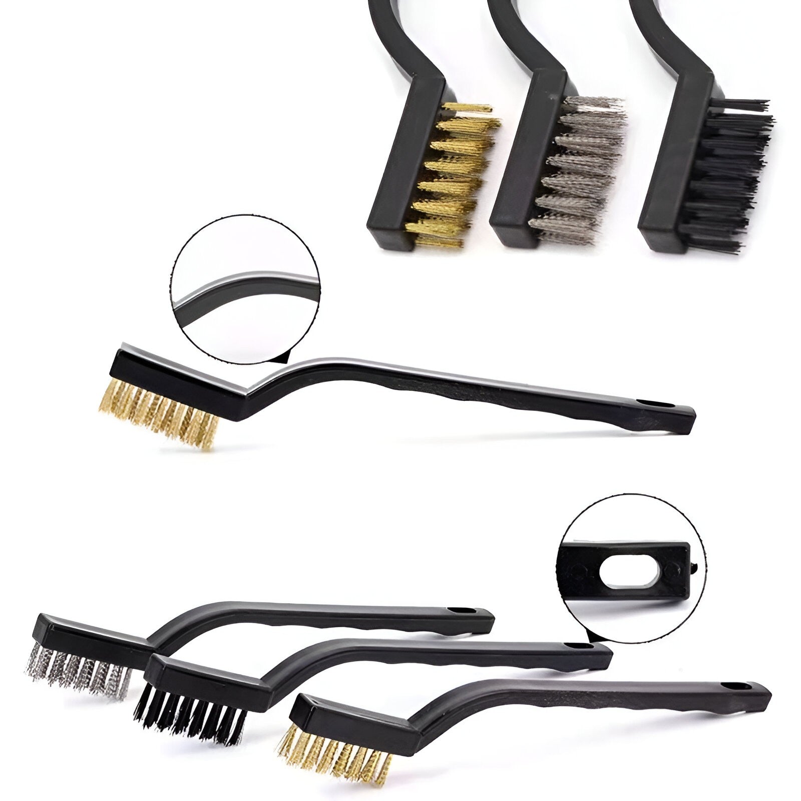 Set 17 Accesorii pentru Curatare Auto, Flippy, Interior si Exterior, 4 Capete pentru Bormasina, 5 Pensule, 3 Perii, 1