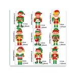 Set 18 Decoratiuni de Craciun din Lemn, Flippy, cu Snur pentru Agatare in Brad, Model Elfi, Diferite Dimensiuni,