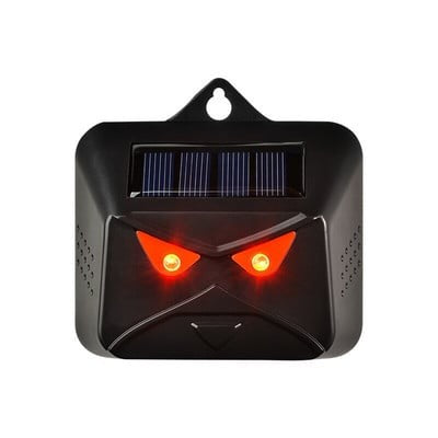 Set 2 Aparate Solare LED cu Ultrasunete, Flippy, Repelent pentru Animale Mari si Mici, Lumina Rosie si Alba, Anti