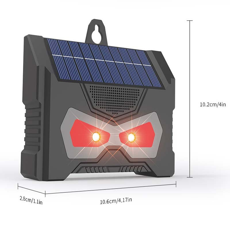 Set 2 Aparate Solare LED cu Ultrasunete, Flippy, Repelent pentru Animale Mari si Mici, Lumina Rosie si Alba, Anti