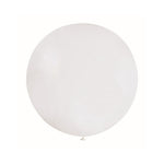 Set 2 Baloane din Latex, Flippy, Model Party Jumbo, 90 cm, Alb si Bej, 35 g