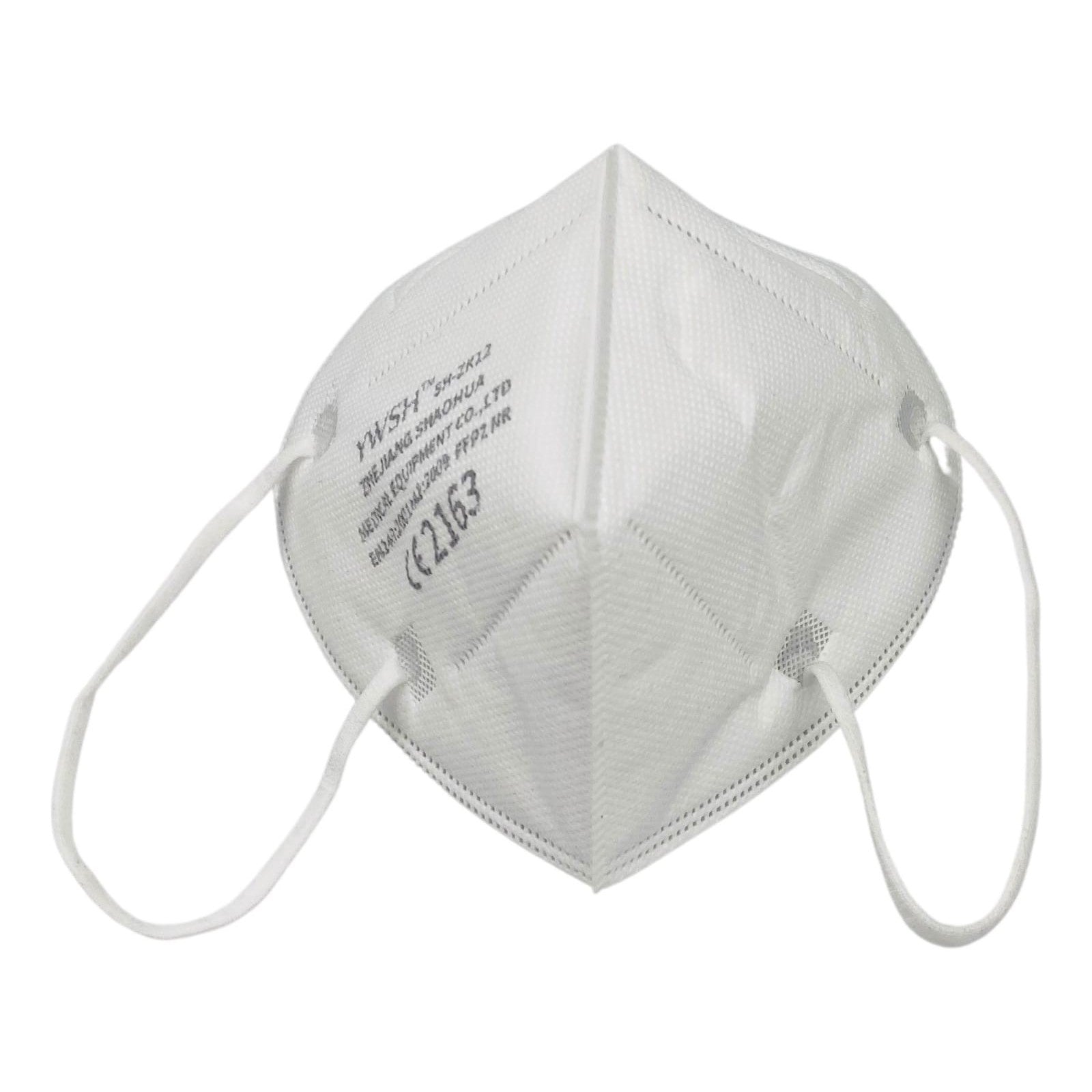 Set 2 bucati Masca de protectie faciala, Flippy®️, de unica folosinta, FFP2 CE 2163, 5 straturi, nesterila, ambalaj