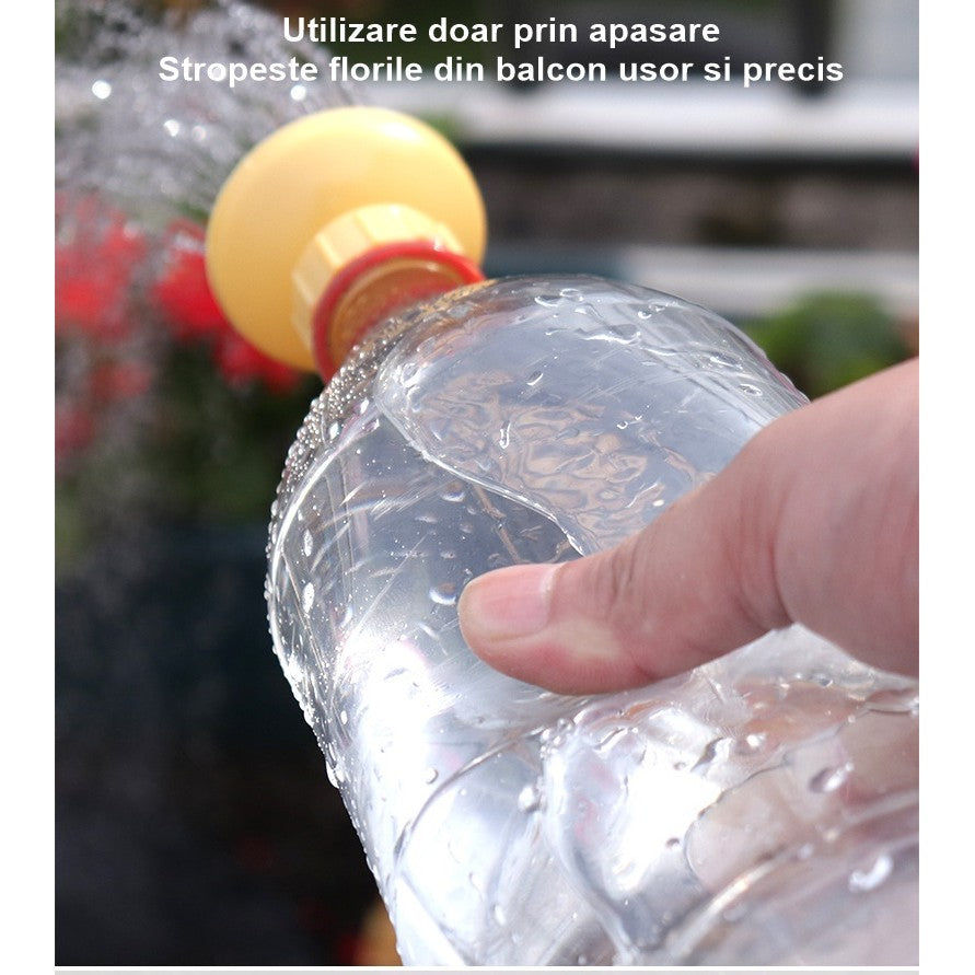Set 2 capace de sticla pentru irigat florile Flippy, stropitoare si teava, practic si usor de utilizat, portabil,