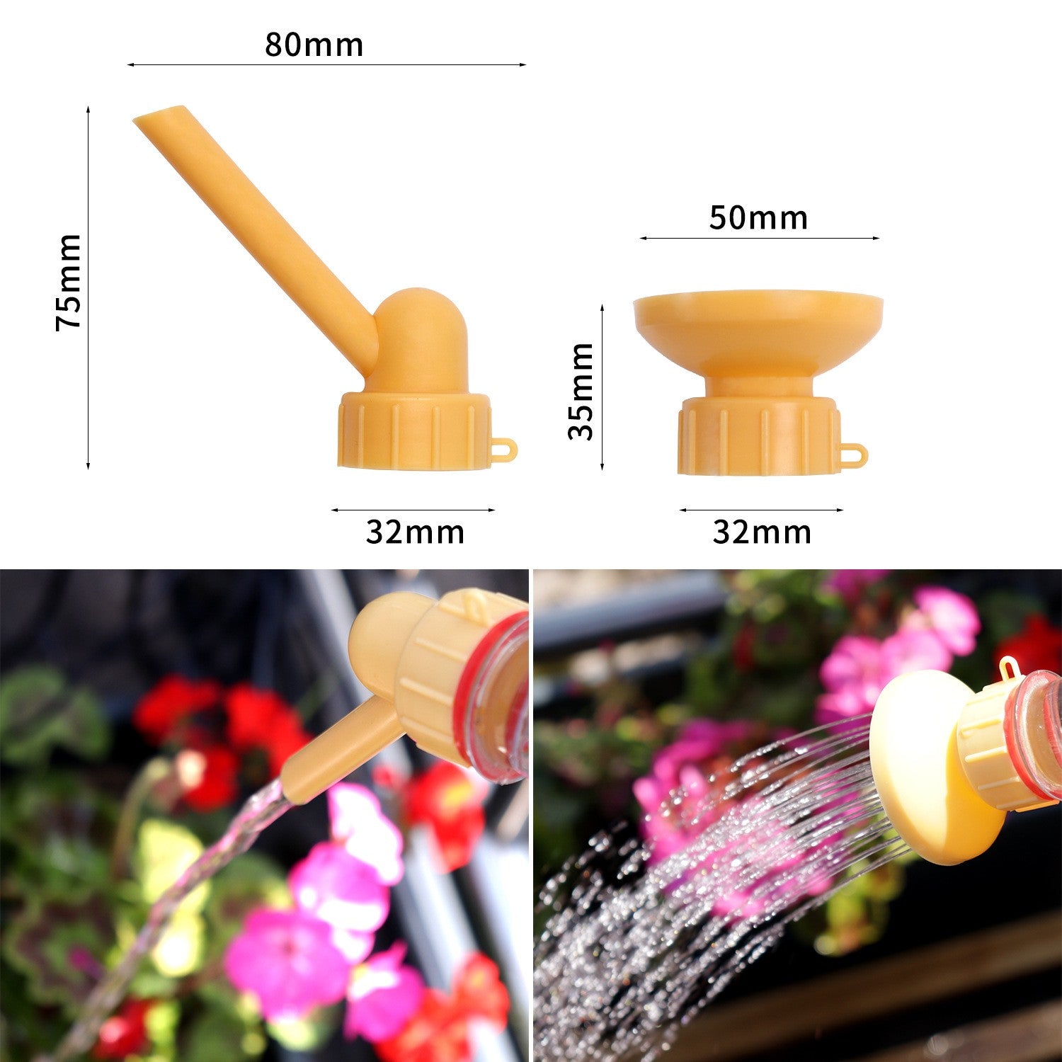 Set 2 capace de sticla pentru irigat florile Flippy, stropitoare si teava, practic si usor de utilizat, portabil,