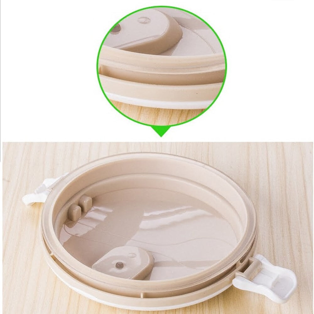 Set 2 Caserole pentru alimente Flippy, lunch box, 1400 ml, otel inoxidabil, maner, valva aerisire, 15.5 x 15 cm,