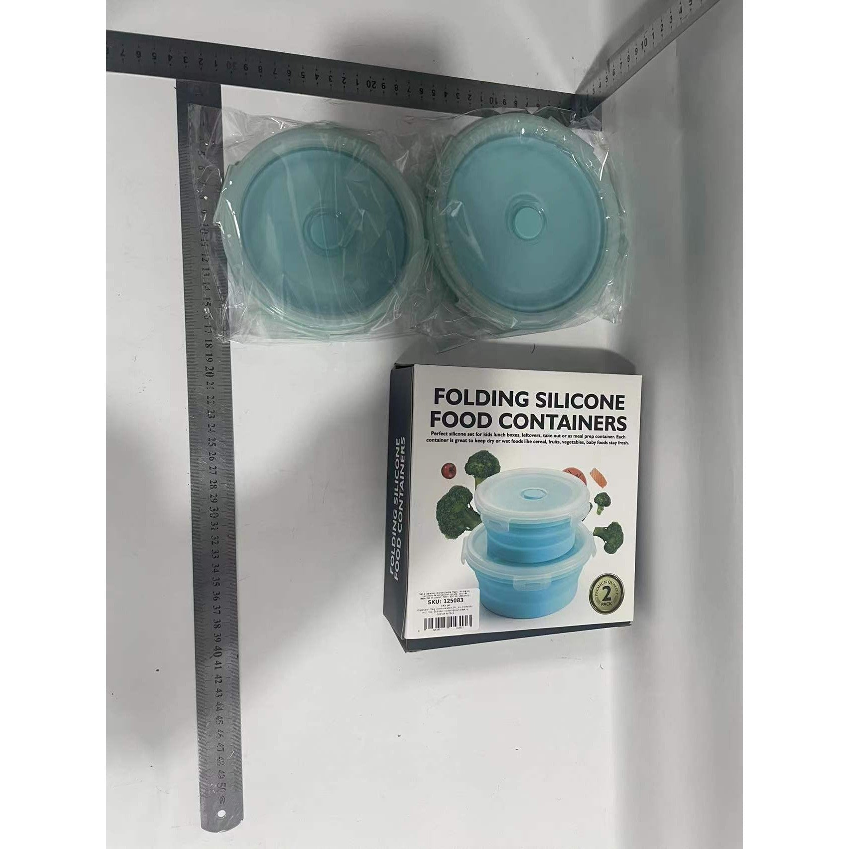 Set 2 caserole rotunde pliabile Flippy, din silicon, rezistenta la temperaturi ridicate, usor de depozitat si curatat,
