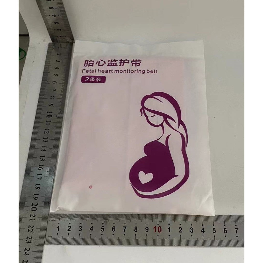 Set 2 Centuri de Monitorizare a Ritmului Cardiac Fetal, Flippy, Material Moale si Elastic, 6 x 130 cm, Roz