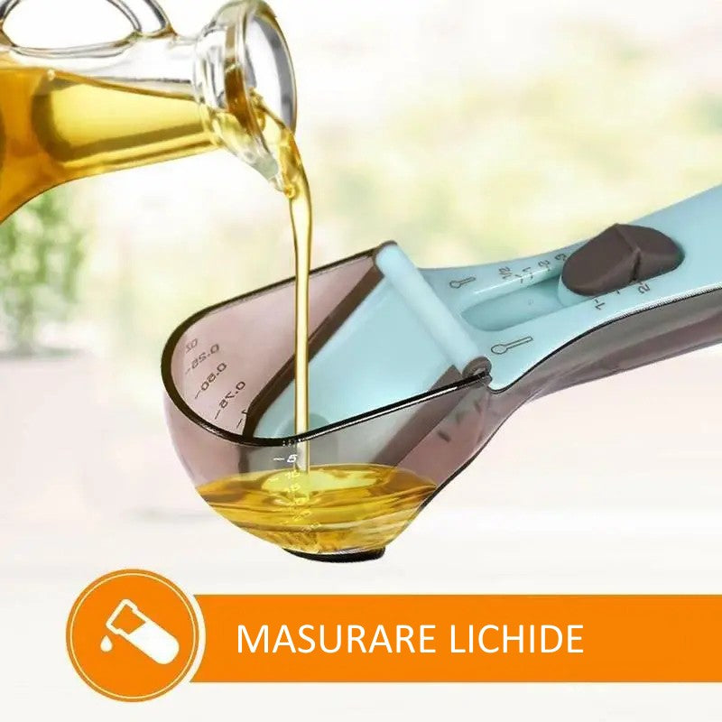 Set 2 Cupe Gradate pentru Bucatarie, Flippy, Cupe de Masurat Reglabile, Ergonomic, Confortabil, pentru Lichide si