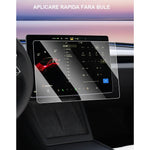 Set 2 Folii de Sticla Securizata, Flippy, Compatibila cu Tesla Model 3 / Tesla Model Y, Ecran Frontal si Spate, Anti
