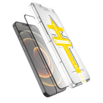 Set 2 folii sticla securizata cu sistem de montare usor si rapid Full Cover 3D Flippy compatibila cu Apple iPhone 13 /