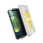 Set 2 folii sticla securizata cu sistem de montare usor si rapid Full Cover 3D Privacy Flippy compatibila cu Apple