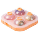 Forma Sfere de Gheata pentru Wiskey si Cocktail-uri Flippy, 4 Sfere, Material Plastic/Silicon Alimentar, Diametru 6.5