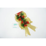 Set 2 fundite pentru brad, Aurii, decorate, cu sclipici, 14 x 19 cm, din poliester, Flippy
