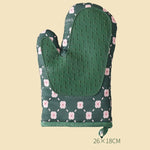 Set 2 manusi cuptor Flippy, manusa de bucatarie, rezistenta 330 grade, textil si cauciuc, 26.5x18 cm, verde