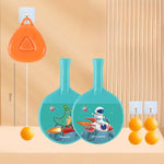Set 2 Palete de Tenis de Masa, Flippy, pentru Copii, Design Animat, Tematica Astronauti, Accesoriu de Agatat Inclus si