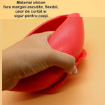 Set 2 piese diversificare bebelusi si copii din silicon Flippy, bol cu ventuza, lingurita din lemn si silicon, pentru