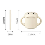 Set 2 Piese Hranire Bebelusi si Copii, Flippy, Cana cu Capac si Pai, din Silicon, fara BPA, de la 12 Luni, Model