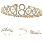 Set 2 Piese pentru Majorat, Flippy, 15 x 13 x 5 cm, Coronita Printesa Gold si Panglica 18&amp;Fabulous, Negru