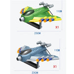 Jucaruie cu Lansator pentru Copii, Flippy, Lanseaza Manual, Tinta, 2 Avioane, 40 de Gloante din Material Moale, Joc