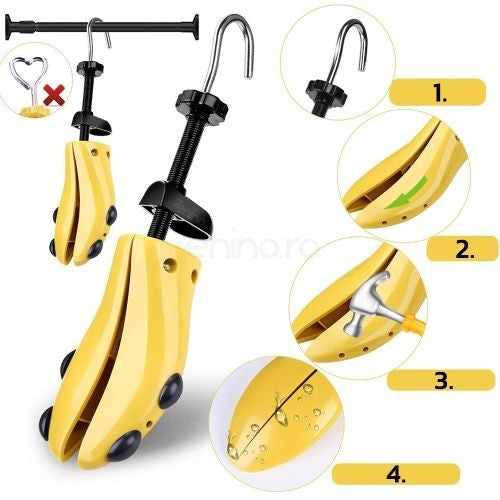 Set 2 Sanuri/Calapoade Reglabilile, Flippy, pentru Alungit si Largit Pantofi, Geanta si Incaltator Incluse, Universale,