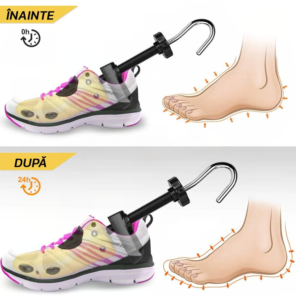 Set 2 Sanuri/Calapoade Reglabilile, Flippy, pentru Alungit si Largit Pantofi, Geanta si Incaltator Incluse, Universale,
