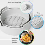Set 2 tavi din silicon ecologic pentru air fryer Flippy, temperatura maxima 230 grade, reutilizabile, reciclabile, cu