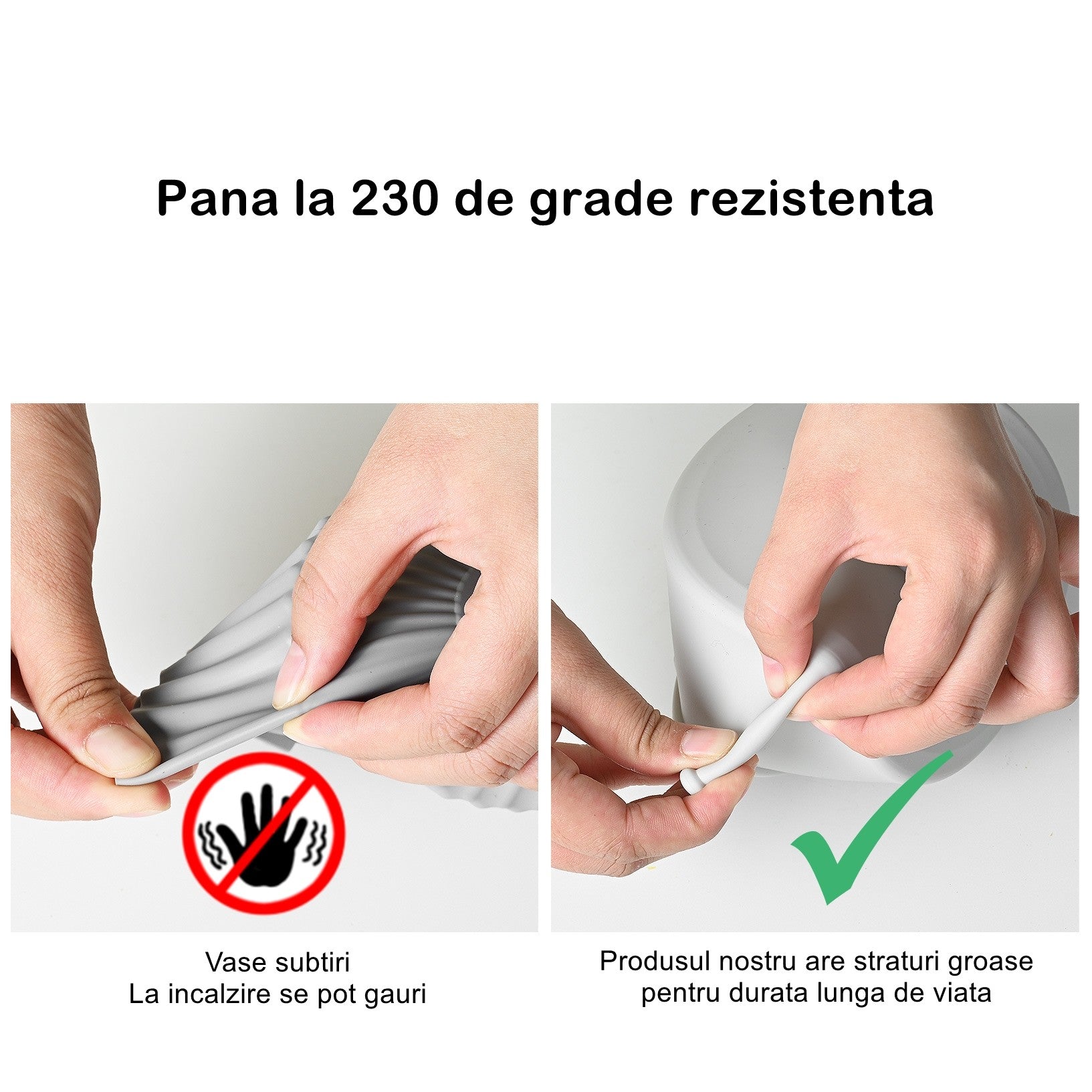 Set 2 tavi din silicon ecologic pentru air fryer Flippy, temperatura maxima 230 grade, reutilizabile, reciclabile, cu