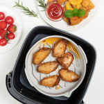Set 2 tavi din silicon ecologic pentru air fryer Flippy, temperatura maxima 230 grade, reutilizabile, reciclabile, cu