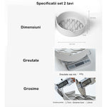 Set 2 tavi din silicon ecologic pentru air fryer Flippy, temperatura maxima 230 grade, reutilizabile, reciclabile, cu