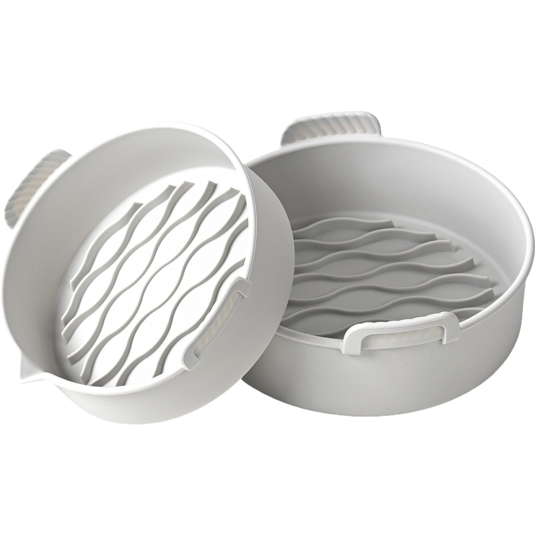 Set 2 tavi din silicon ecologic pentru air fryer Flippy, temperatura maxima 230 grade, reutilizabile, reciclabile, cu