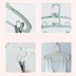 Set 10 de Cleme pentru Haine, Flippy, de Prindere pentru Pantaloni, Atasabile la Umerase, 1.6x2.3x6.35 cm, Maro