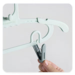 Set 10 de Cleme pentru Haine, Flippy, de Prindere pentru Pantaloni, Atasabile la Umerase, 1.6x2.3x6.35 cm, Verde