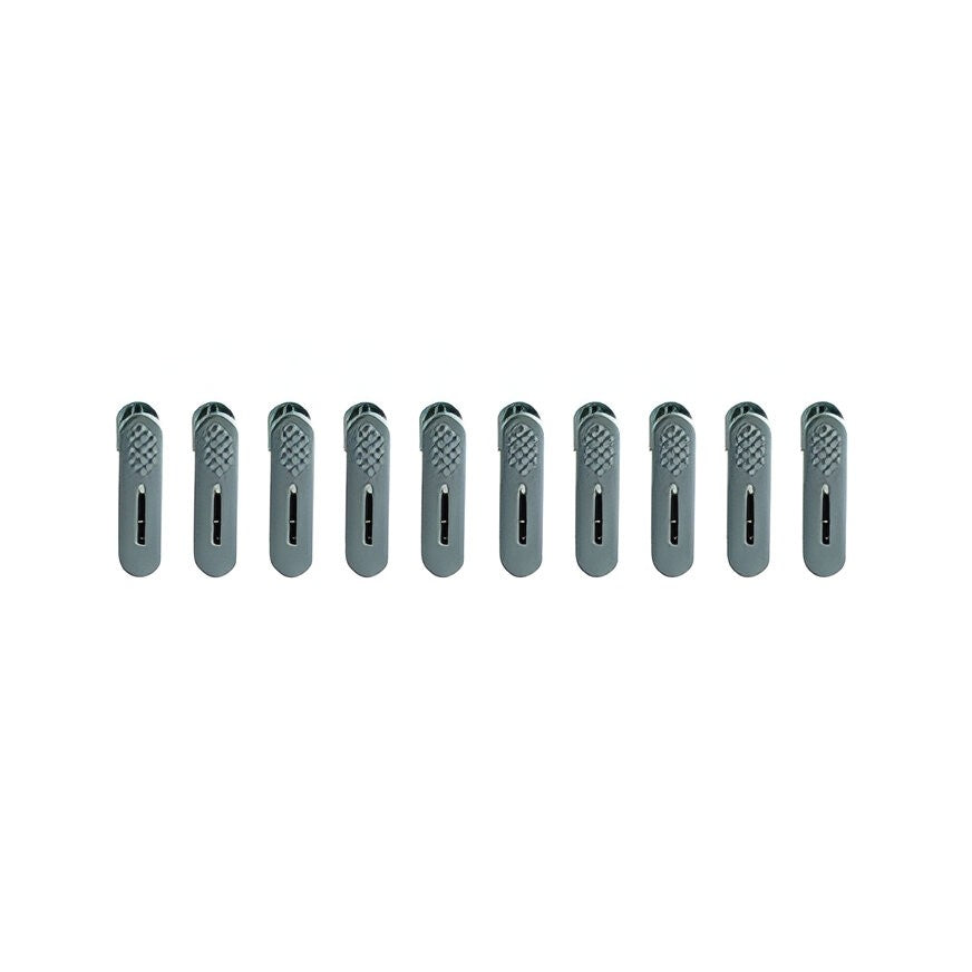 Set 10 de Cleme pentru Haine, Flippy, de Prindere pentru Pantaloni, Atasabile la Umerase, 1.6x2.3x6.35 cm, Verde