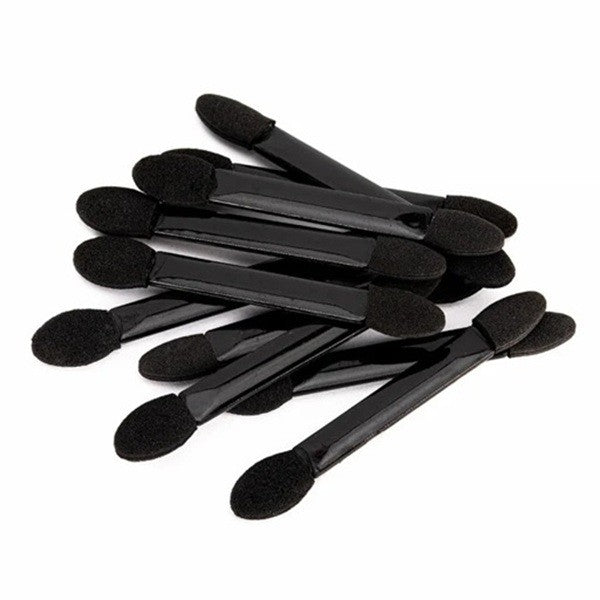 Set 20 de Aplicatoare Machiaj, Flippy, 2 Capete, 6.2 cm, din Poliuretan si Burete, Negru