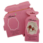 Ambalaje pentru Bratara Martisoare, Flippy, Set 200 Bucati, Cutii Brosa, Model Uniton, Roz
