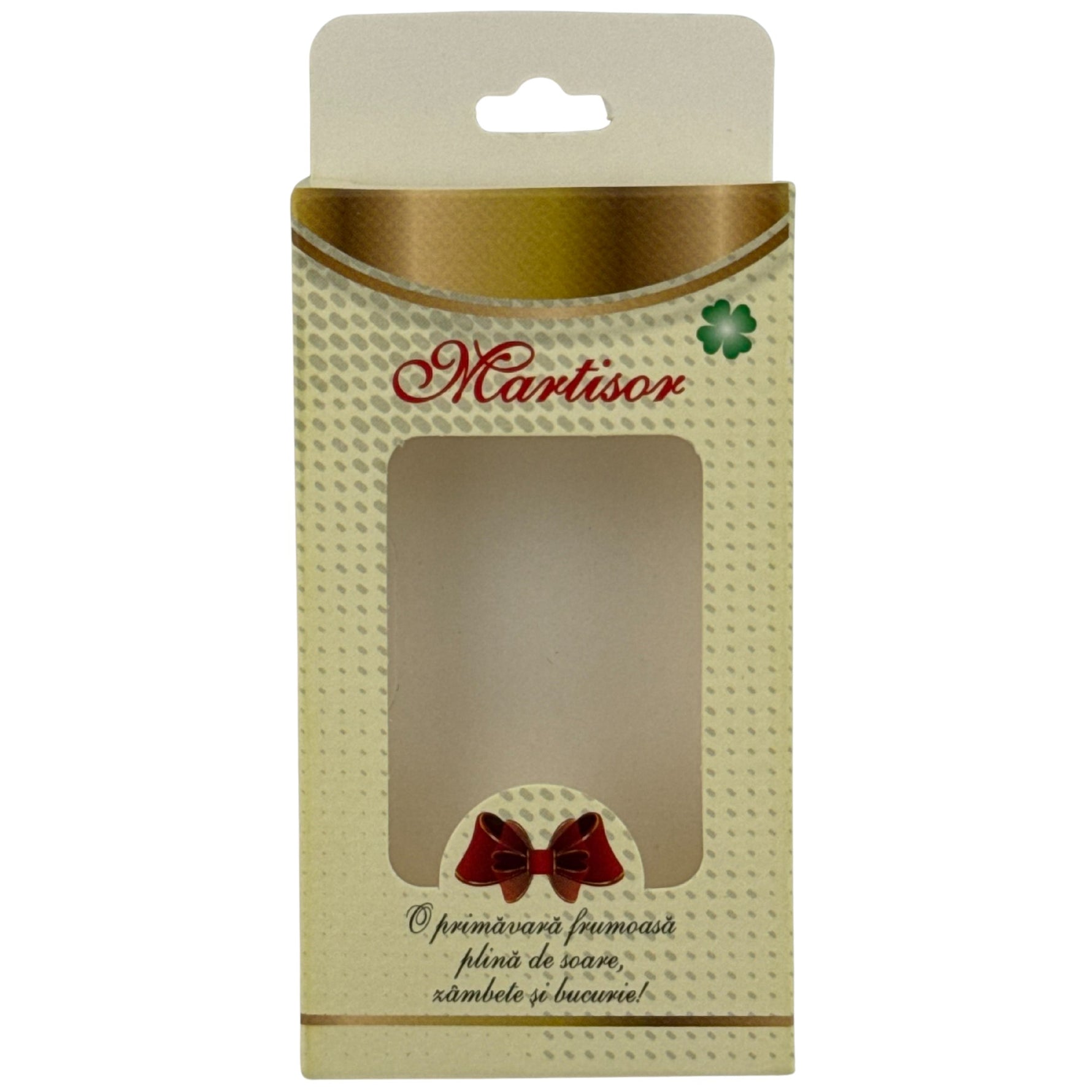 Set 200 Bucati Ambalaje de Carton pentru Martisoare, Flippy, Cutii Brosa, Model cu Funda, Galben